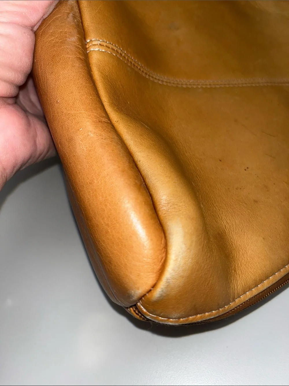Classic Tan Leather Backpack / Converts Shoulder Bag